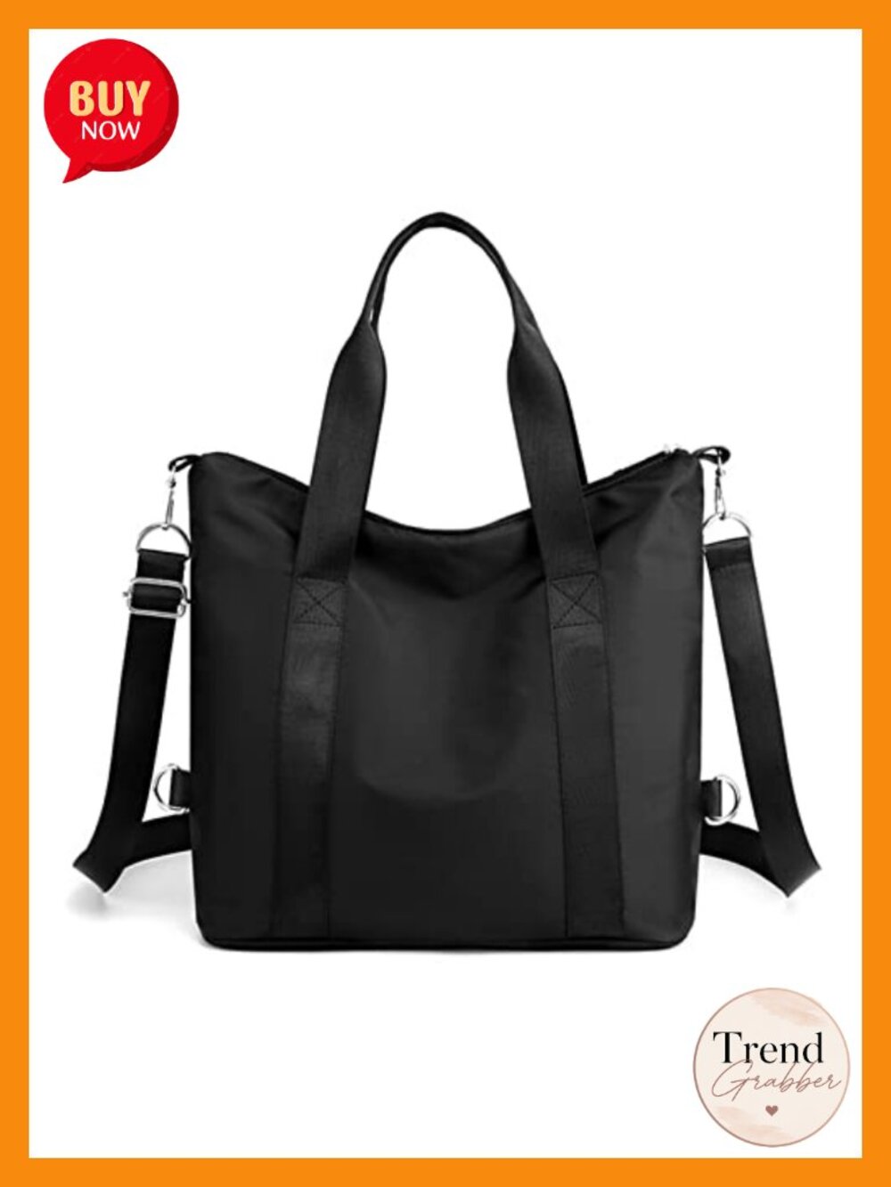 Nylon Crossbody Bag Waterproof Messenger Satchel Tote 7 Pockets Shoulder Bag